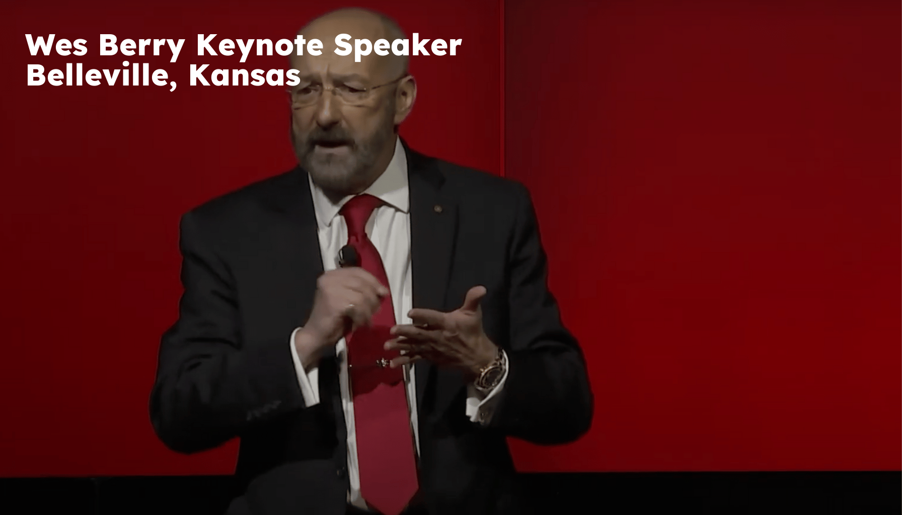 Belleville Keynote Speaker. Belleville KS Motivational Speaker. Wes Berry