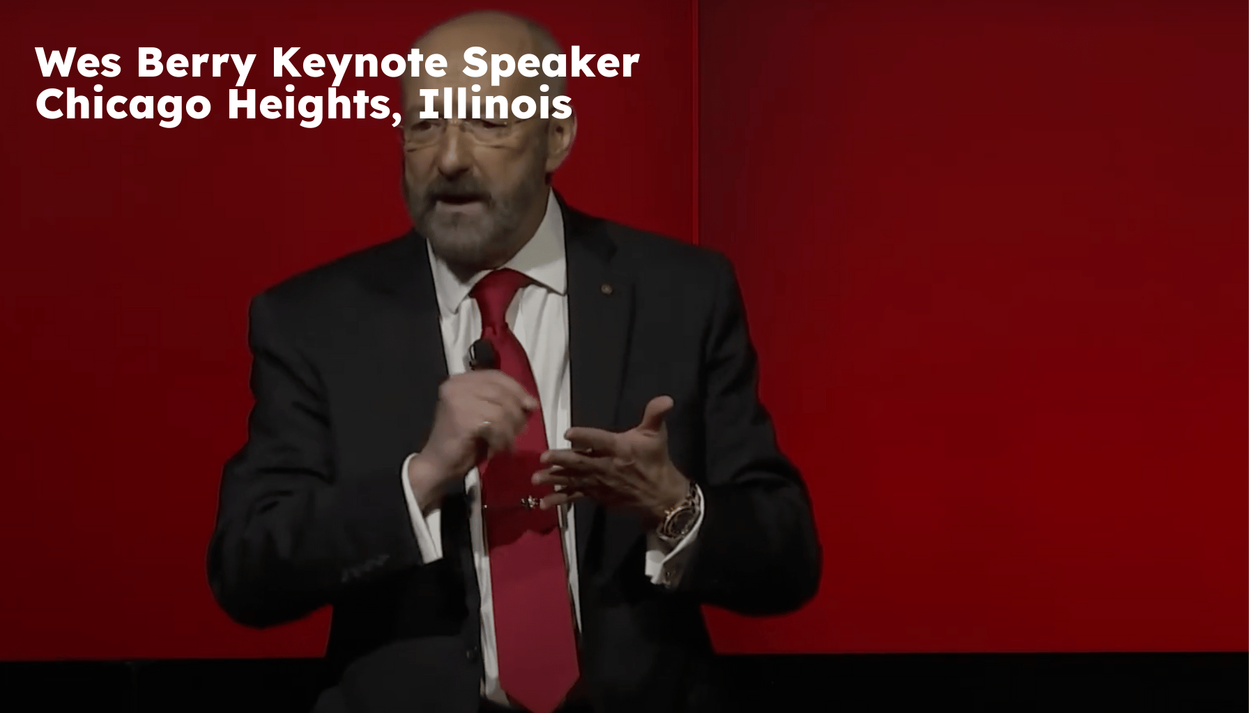 Chicago Heights Keynote Speaker. Chicago Heights IL Motivational Speaker. Wes Berry