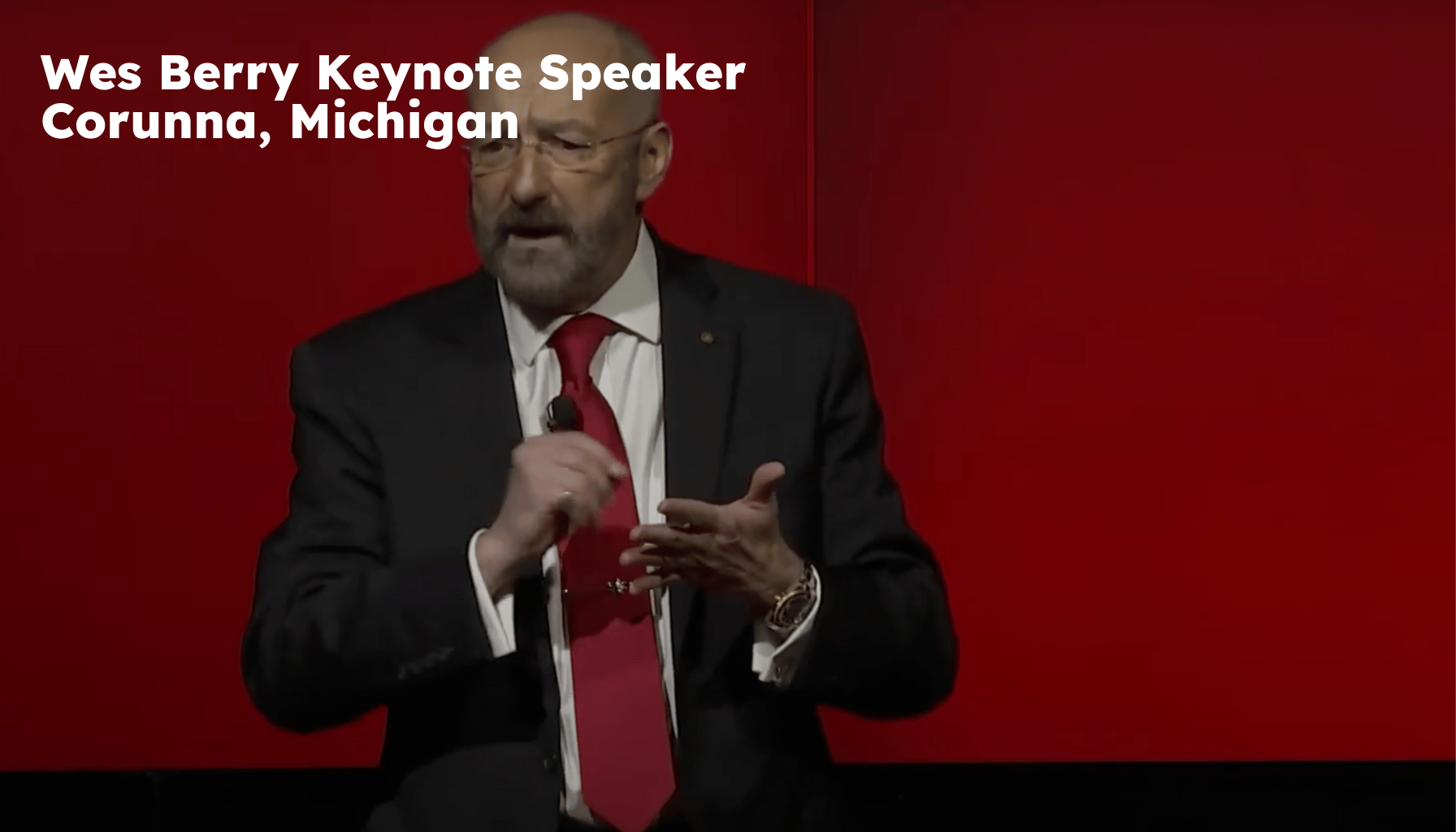 Corunna Keynote Speaker. Corunna MI Motivational Speaker. Wes Berry