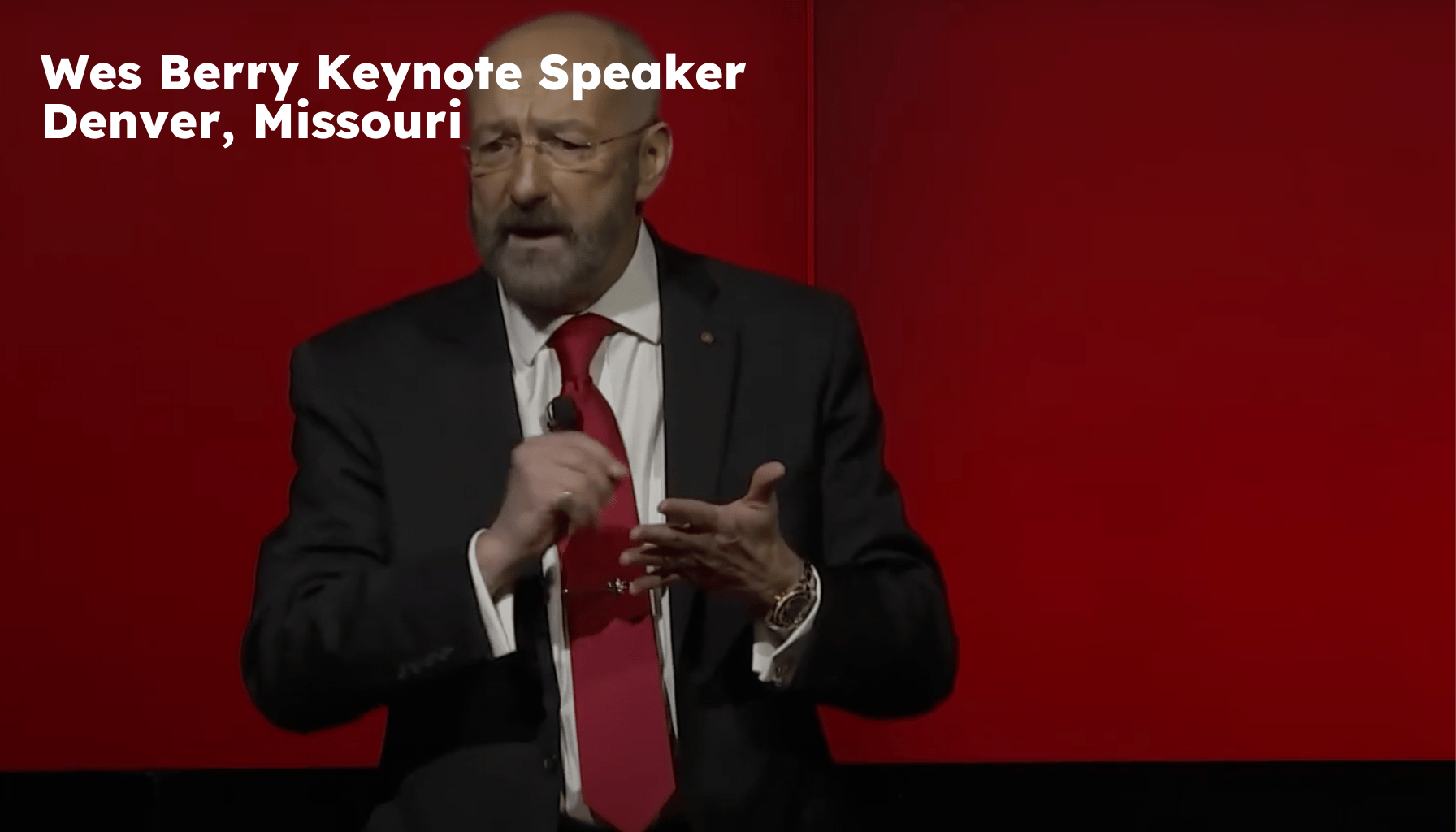 Denver Keynote Speaker. Denver MO Motivational Speaker. Wes Berry