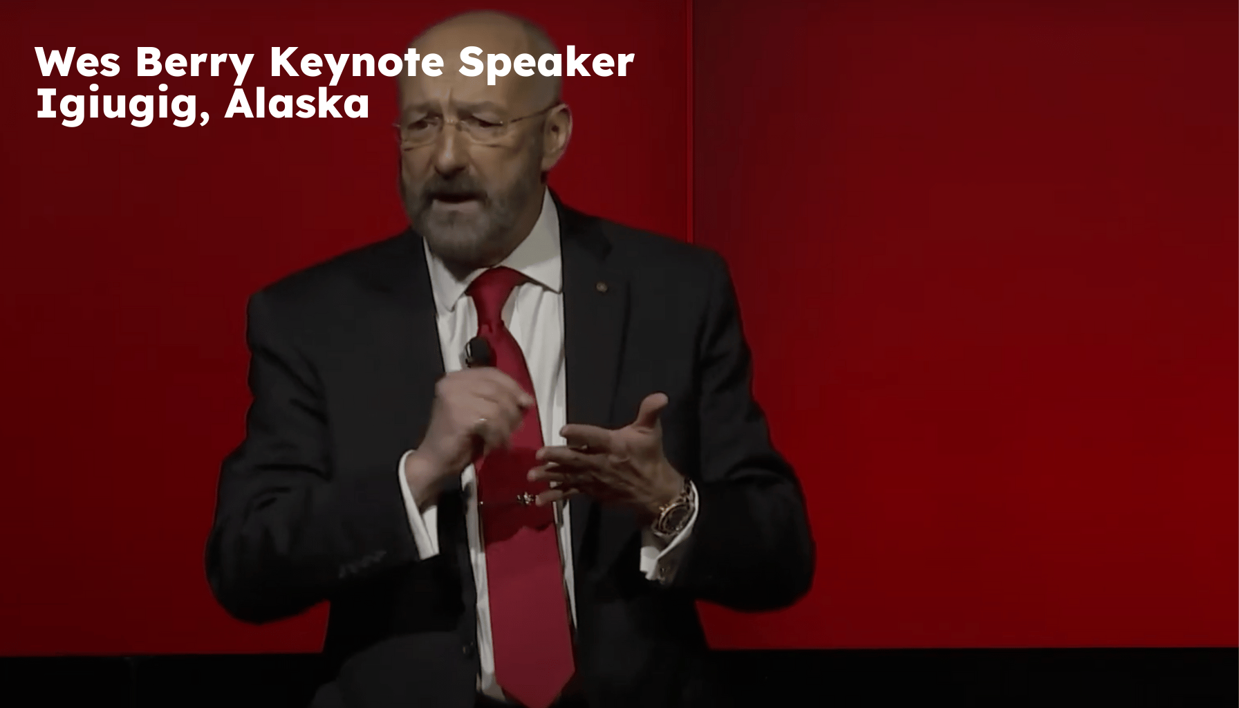Igiugig Keynote Speaker. Igiugig AK Motivational Speaker. Wes Berry