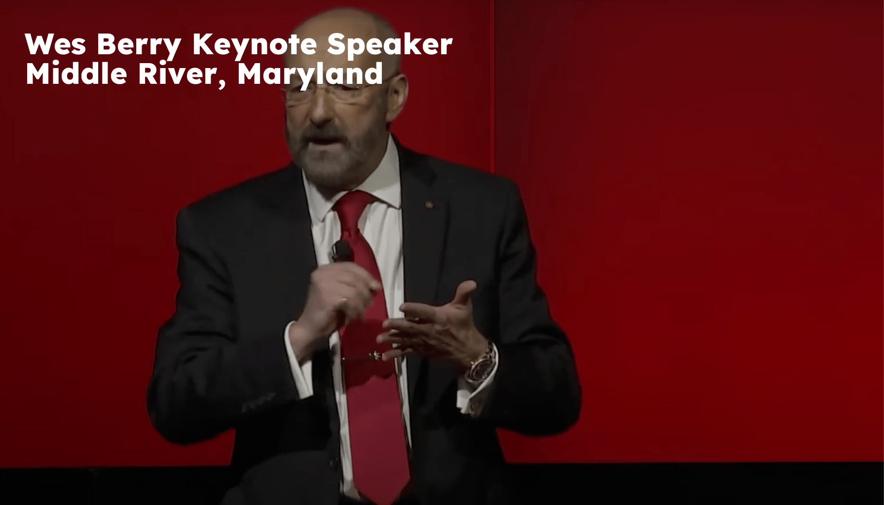 Middle River Keynote Speaker. Middle River MD Motivational Speaker. Wes Berry
