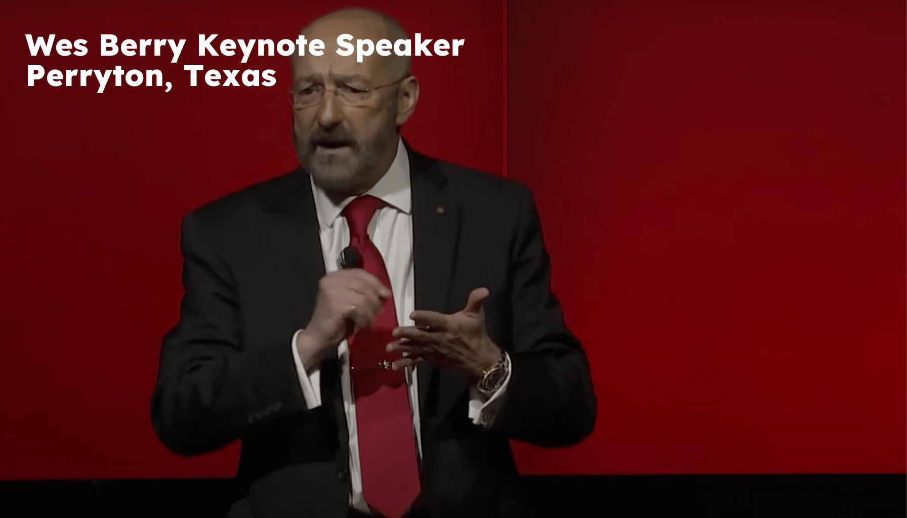 Perryton Keynote Speaker. Perryton TX Motivational Speaker. Wes Berry