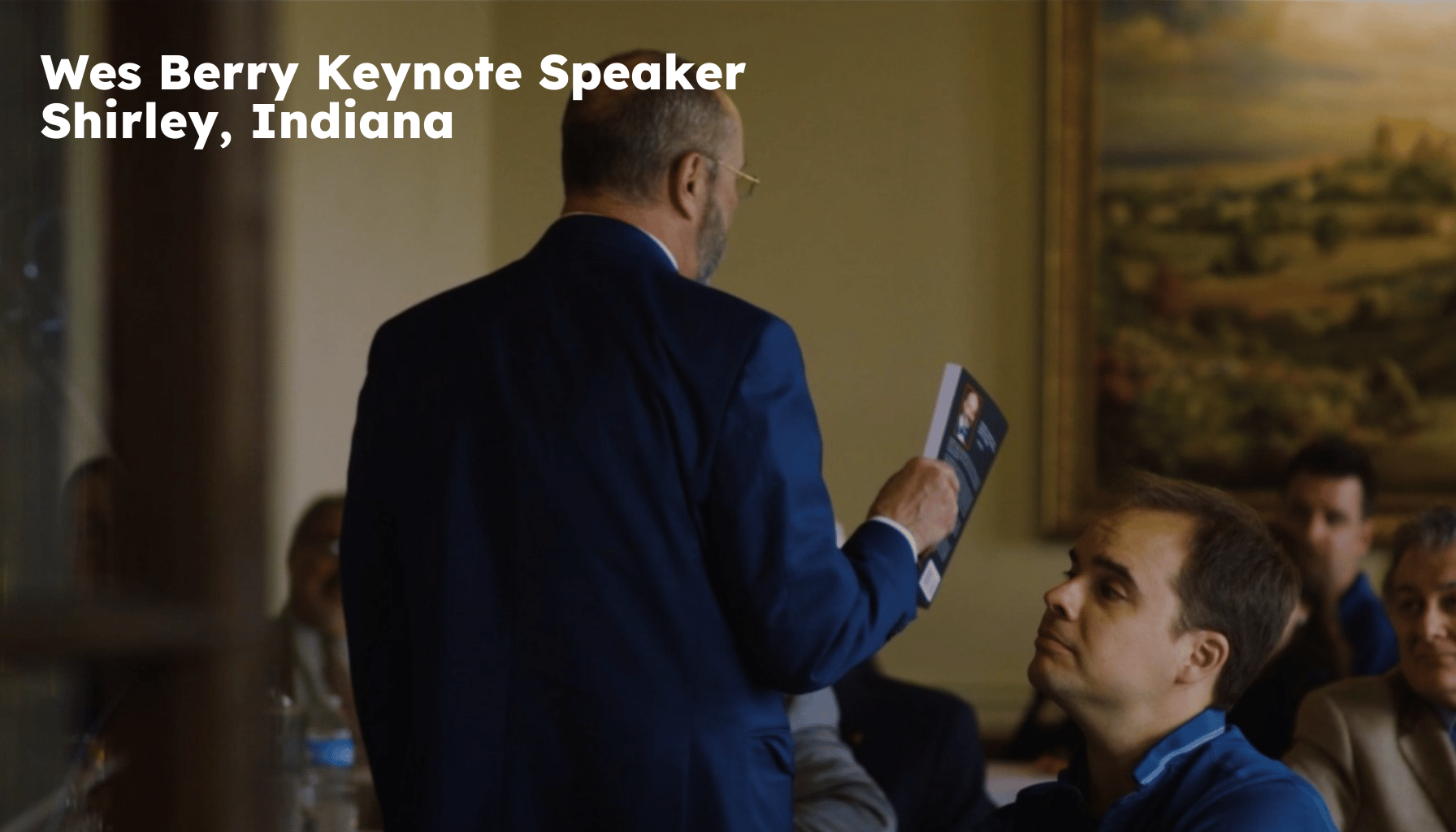 Shirley Keynote Speaker. Shirley IN Motivational Speaker. Wes Berry