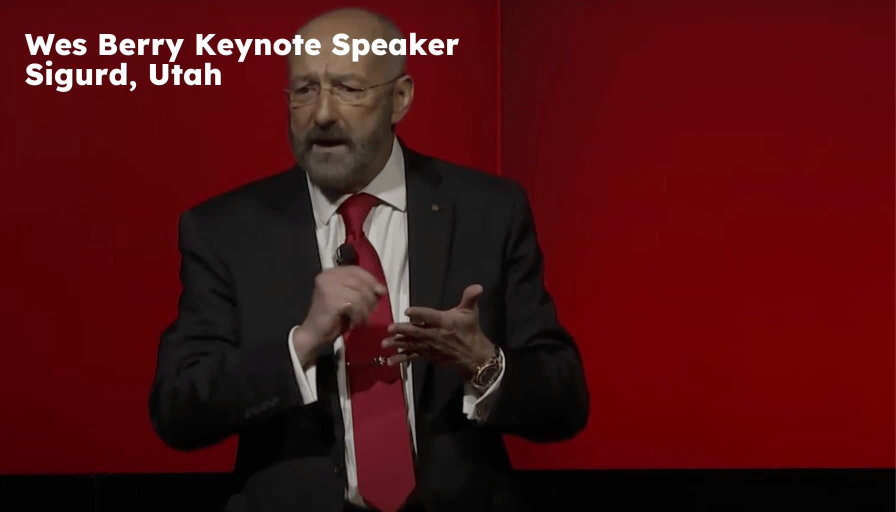 Sigurd Keynote Speaker. Sigurd UT Motivational Speaker. Wes Berry