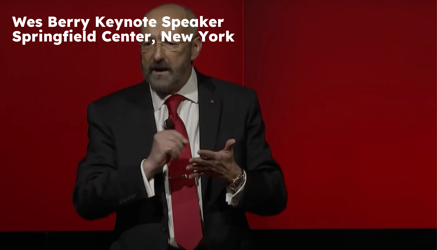Springfield Center Keynote Speaker. Springfield Center NY Motivational Speaker. Wes Berry