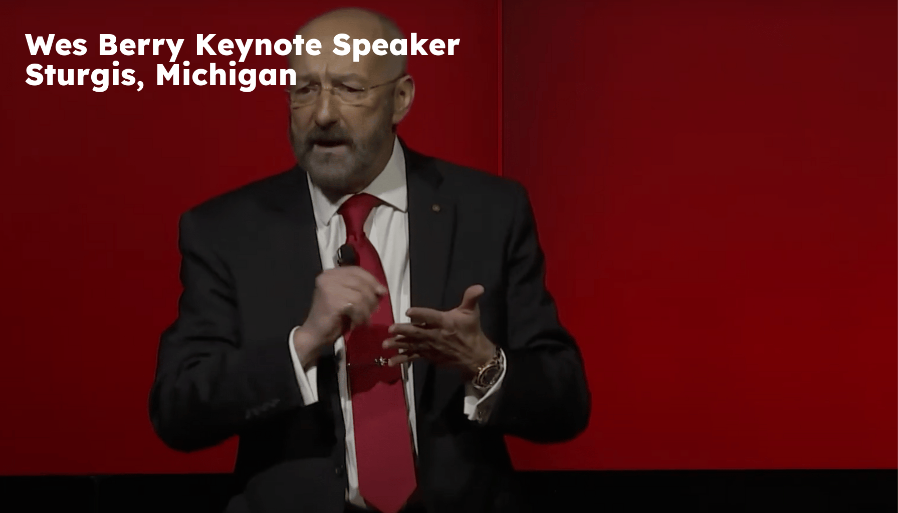 Sturgis Keynote Speaker. Sturgis MI Motivational Speaker. Wes Berry
