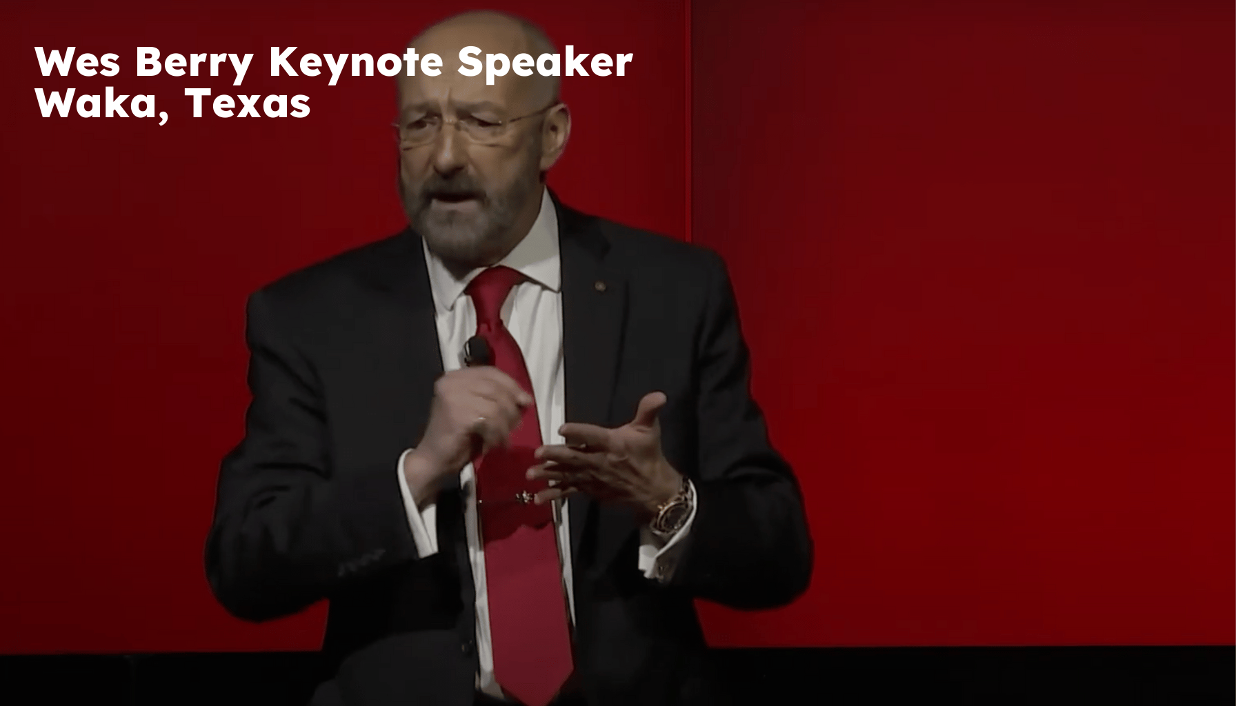 Waka Keynote Speaker. Waka TX Motivational Speaker. Wes Berry